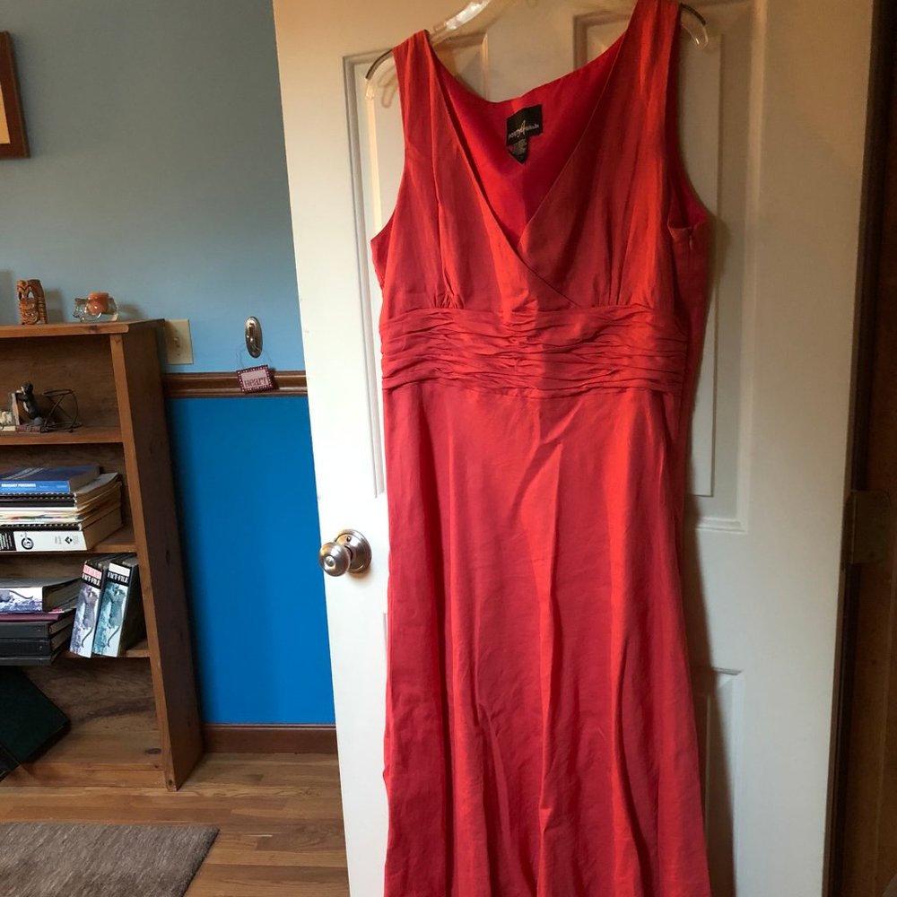 Beautiful coral full length dress